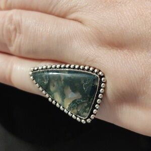 Stick agate ring, size 7